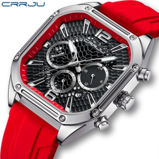 Crrju 男士手錶奢華時尚運動防水夜光指針石英機芯多功能計時器全新設計原裝正品 2311 X