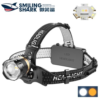 微笑鯊正品 TD0161 LED強光頭燈 M60 5檔變焦 黃/白光超亮頭燈 揮手感應 Type-C 防水登山釣魚工作