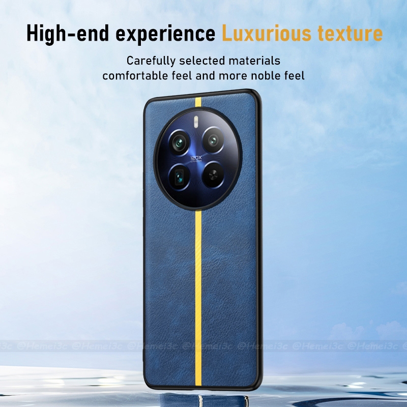 Realme 12 Pro Plus 5G 手機殼同色外殼硬PC+PU皮套手機殼保護套