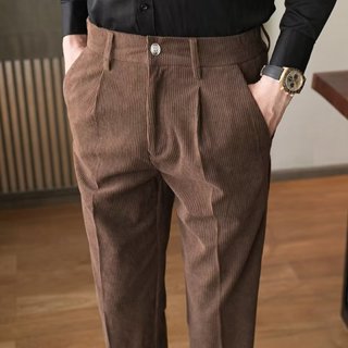 Junqun 男士燈芯絨休閑褲 D104 大碼長褲 男士休閑褲