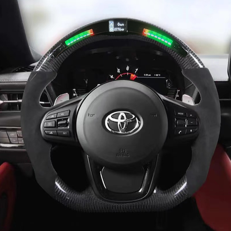 TOYOTA豐田 Supra變形蟲碳纖維卡夢方向盤GR正碳造型轉向盤