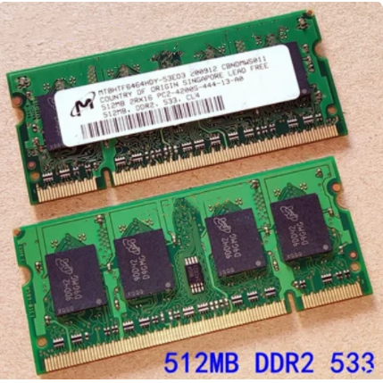 微米內存 MT8HTF6464HDY-53ED3 DDR2 533 512MB 2Rx16 PC2-4200S