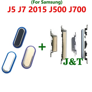 SAMSUNG 適用於三星 Galaxy J5 J7 2015 J500 J700 音量電源按鈕側鍵移動返回鍵的主頁按鈕