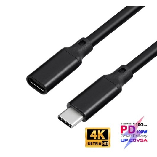 5m/3m Type-C公對母延長線,USB-C 3.1 Gen2 4K音視頻傳輸數據線10Gbps 100W 5A線