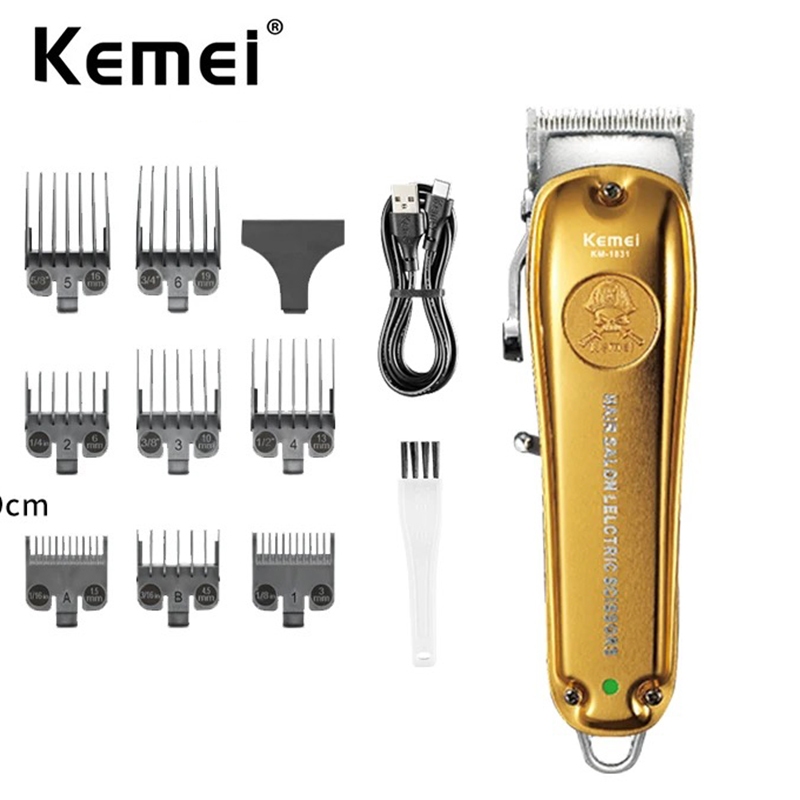 Kemei 8W 強力專業理髮器無繩電動理髮器可充電理髮店男士理髮機