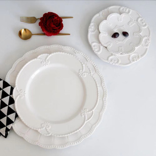 復古浮雕陶瓷盤子法式餐盤牛排盤甜品盤碗馬克杯居家餐具創意首飾托盤