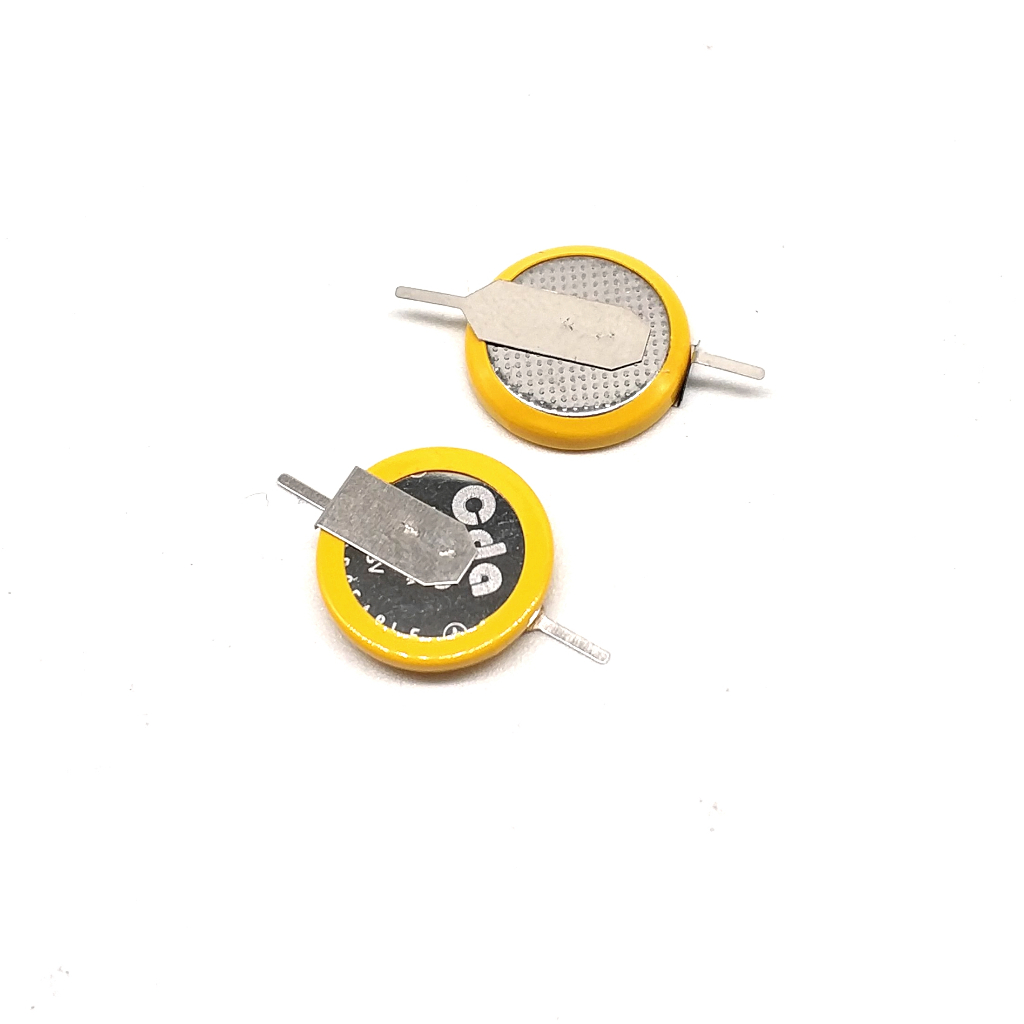 2PCS CDA ML1220鋰電子 可充電貼片式鈕扣電池 一字腳帶焊腳主板電子
