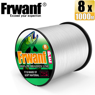 Frwanf 1000M 8 股 6-300LB 白色編織釣魚線編織 X8 PE 線釣魚線
