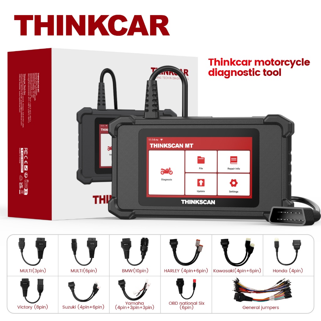 Thinkcar MUCAR Thinkscan MT 摩托車診斷工具摩托車掃描儀診斷工具所有系統診斷摩托車 OBD2