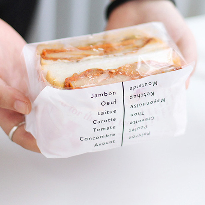 【現貨】【三明治包裝袋】三明治包裝紙 食品 打包袋 三文治 飯糰 吐司 漢堡 包裝 外賣 包裝袋子 透明