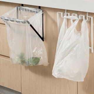 聚佳佳家用廚房塑料袋掛鉤壁掛式可折疊鐵質垃圾架