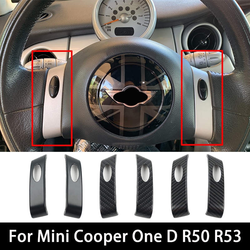 Mini Cooper One D R50 R53 方向盤裝飾罩貼紙方向盤面板裝飾罩汽車汽車配件