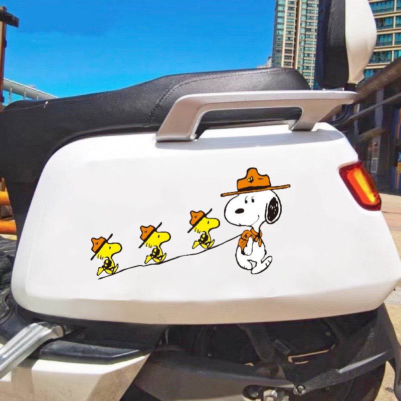 Hl史努比貼紙摩托車裝飾趣味可愛貼紙寵物狗裝飾汽車裝飾防水卡通貼紙