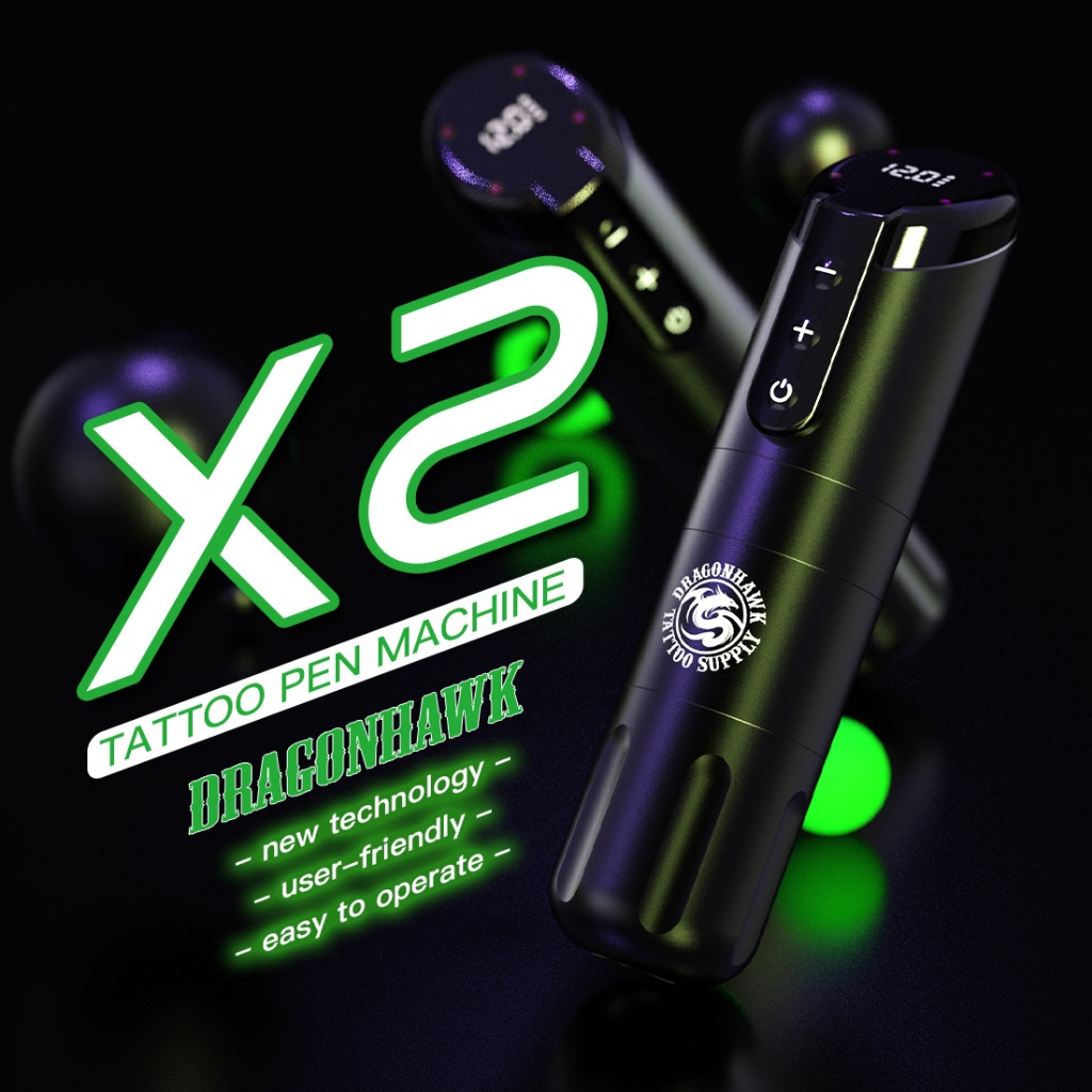 Dragonhawktattoo龍鷹紋身器材 X2無線紋身筆機刺青機