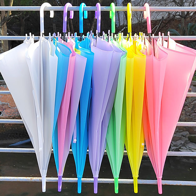 【客製化】【雨傘】彩色 雨傘 禮品傘 女小清新 素色 傘 廣告傘 訂製logo 兒童 diy繪畫傘