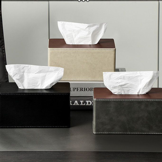 【客製化】【紙巾盒】皮革 紙巾盒 訂製logo 商務 辦公 酒店 紙抽盒 輕奢 創意 餐巾 抽紙盒 訂做