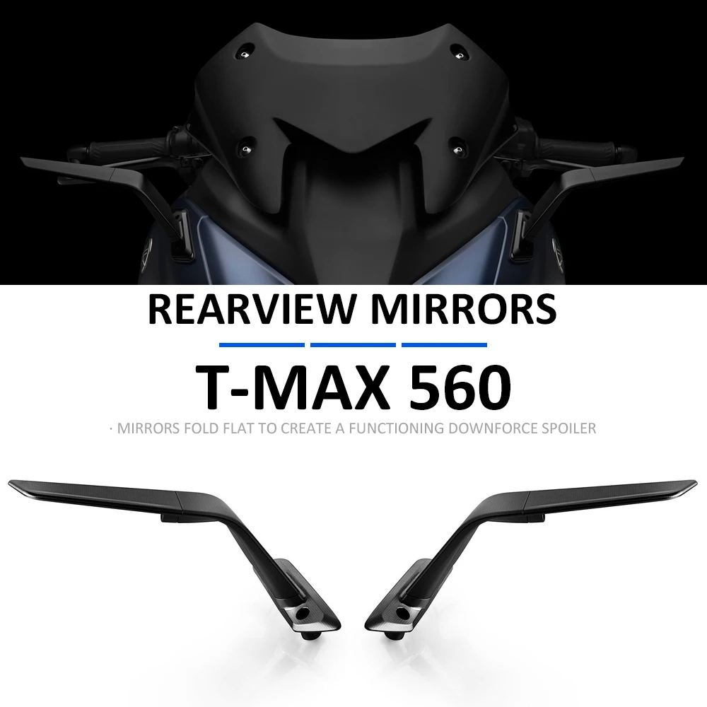 適用於 YAMAHA TMAX560 T-MAX 560 2022 2023 隱形後照鏡 定風翼空氣動力學防眩暈後反光鏡