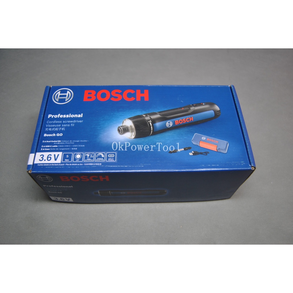 BOSCH 博世電動螺絲刀迷你充電式起子機BoschGO3螺絲批3.6V電動工具GO,全新原裝正品