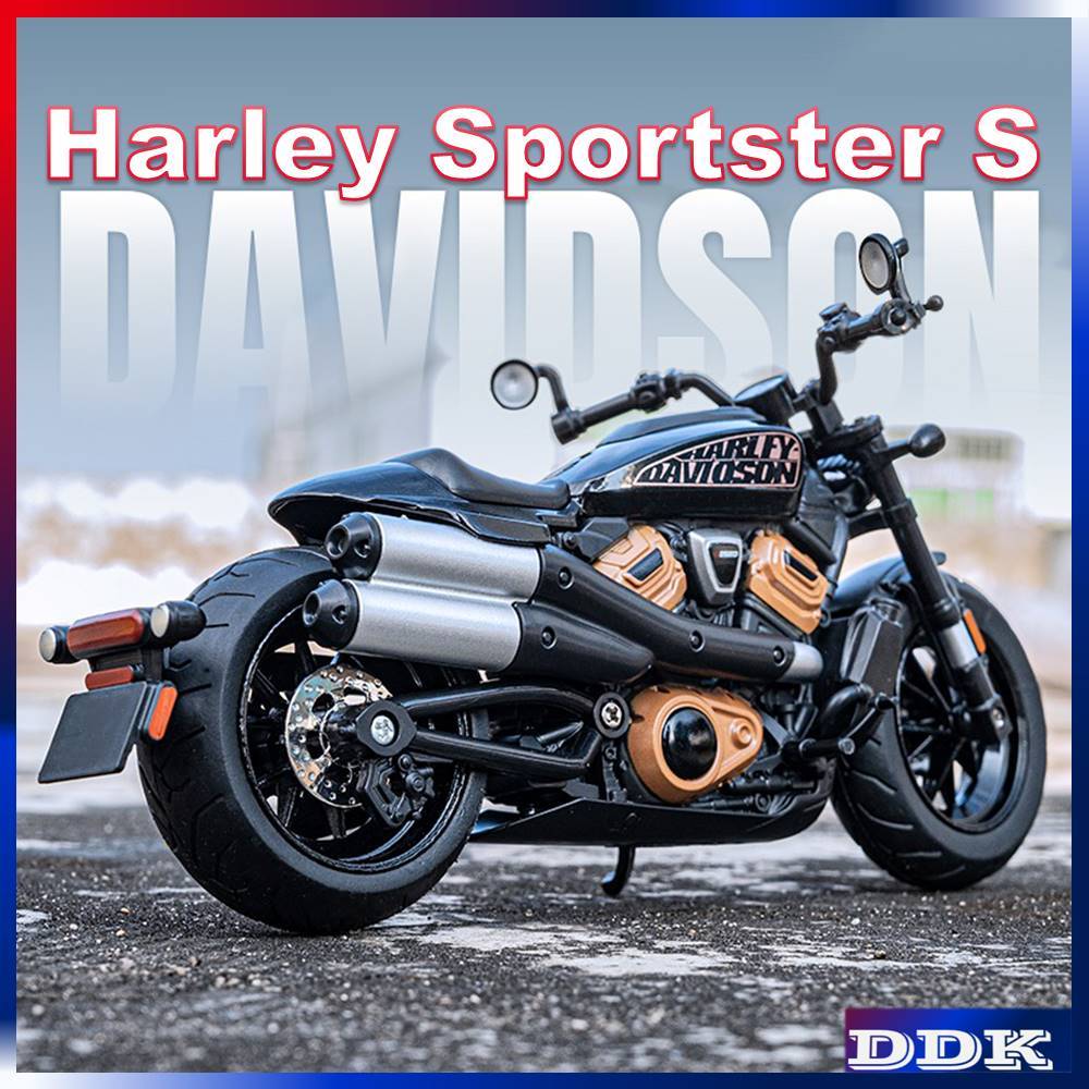 HARLEY DAVIDSON Ddk 1:12 比例哈雷戴維森 Sportster S 合金摩托車模型壓鑄汽車聲光收藏