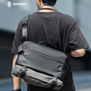 【TOMTOC】T21-大尺碼10升容量 14 INCH 大容量 斜背包 彈道尼龍 防潑水耐磨斜背包