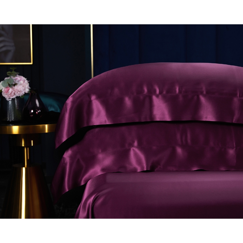 魅惑紫色25姆米雙面100% SILK 桑蠶絲枕套