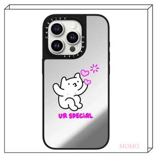 【MOMO】CASETI可愛小白狗 適用iPhone保護殼 15 14 13 12 Pro Max 鏡面手機殼