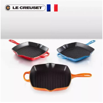 酷彩法廚 Le creuset 法式牛排鍋烤鍋搪瓷鑄鐵鍋電動通用 26cm 煎鍋