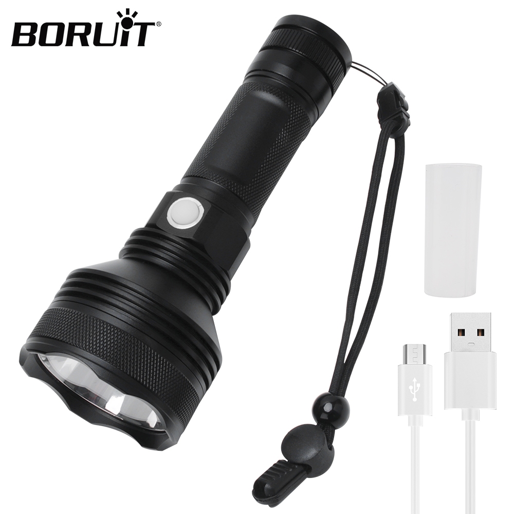 Biruit C10 2000LM 超亮 LED 手電筒 26650/18650 可充電電池手電筒用於釣魚露營巡邏手電筒