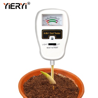 Yieryi 土壤濕度計,4 合 1 pH 計/水分/光/生育力,用於花園、草坪、農場、蔬菜、果園的土壤 pH 計