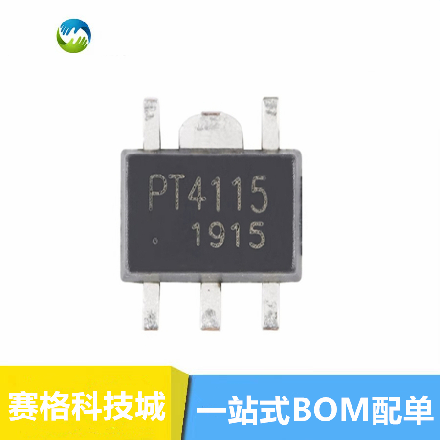 原裝正品UMW PT4115 SOT-89-5 30V1.2A高調光比LED恆流驅動器芯片