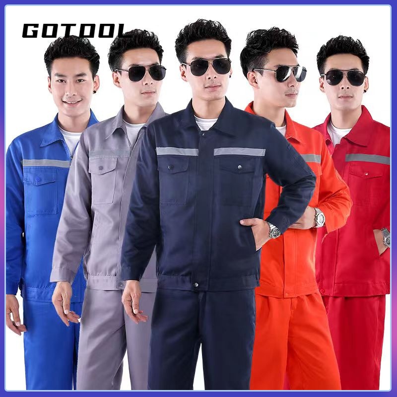 [GOTOOL]5Colors Ppe 安全夾克安全工作長袖制服男女士防護服勞動反射器工廠員工技術員夾克 Baju Se