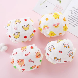 【Lucky Big Cat 】（兒童內褲）熱賣卡通可愛兒童內褲三角棉兒童內衣女嬰新生兒印花兔子小雞花邊短褲