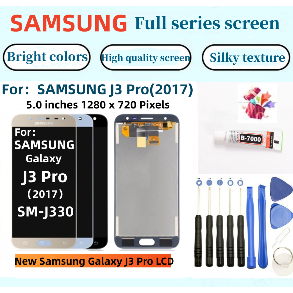 全新Samsung液晶螢幕 適用於 Samsung J3 Pro 2017 LCD Galaxy SM-J330 液晶觸