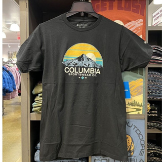 Colombia/男士圓領短袖T恤休閒簡約舒適透氣棉潮流印花夏季