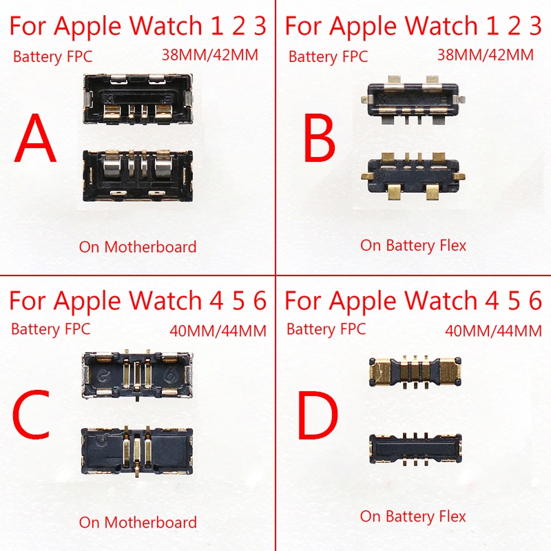適用於蘋果手錶1 2 3 4 6 5 7 8 SE S1 S2 S3 S4 S5 S6 S7 S8電池內聯座FPC連接器
