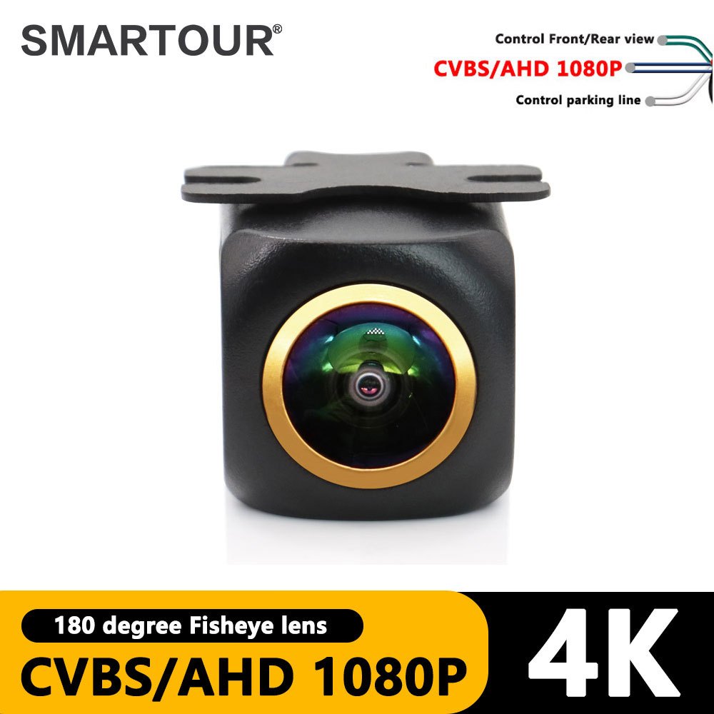 CVBS AHD 4K 1080P CCD 180度魚眼倒車鏡頭 AV廣角倒車顯影 ahd高清夜視車用攝像頭 IP68防