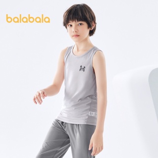 Balabala 兒童背心打底夏季新款男童女童家居服中大童女童寶寶睡衣
