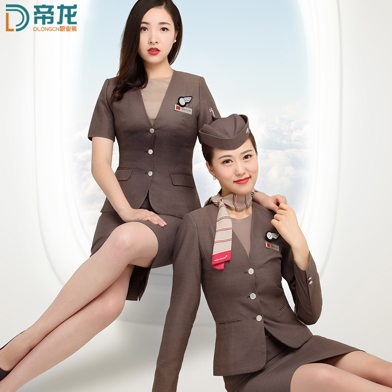 韓亞空姐制服職業套裝女大韓航空乘物業售樓部地產高級工作服訂製