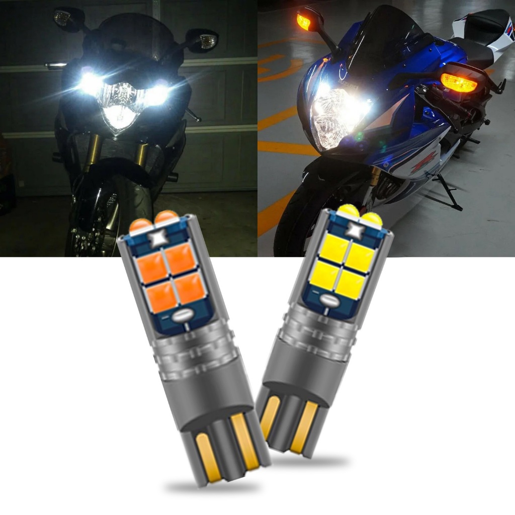山葉 2 件裝 W5W LED 摩托車位置停車燈適用於雅馬哈 YZF R3 LED 大燈飛行員停車燈 T10 2014