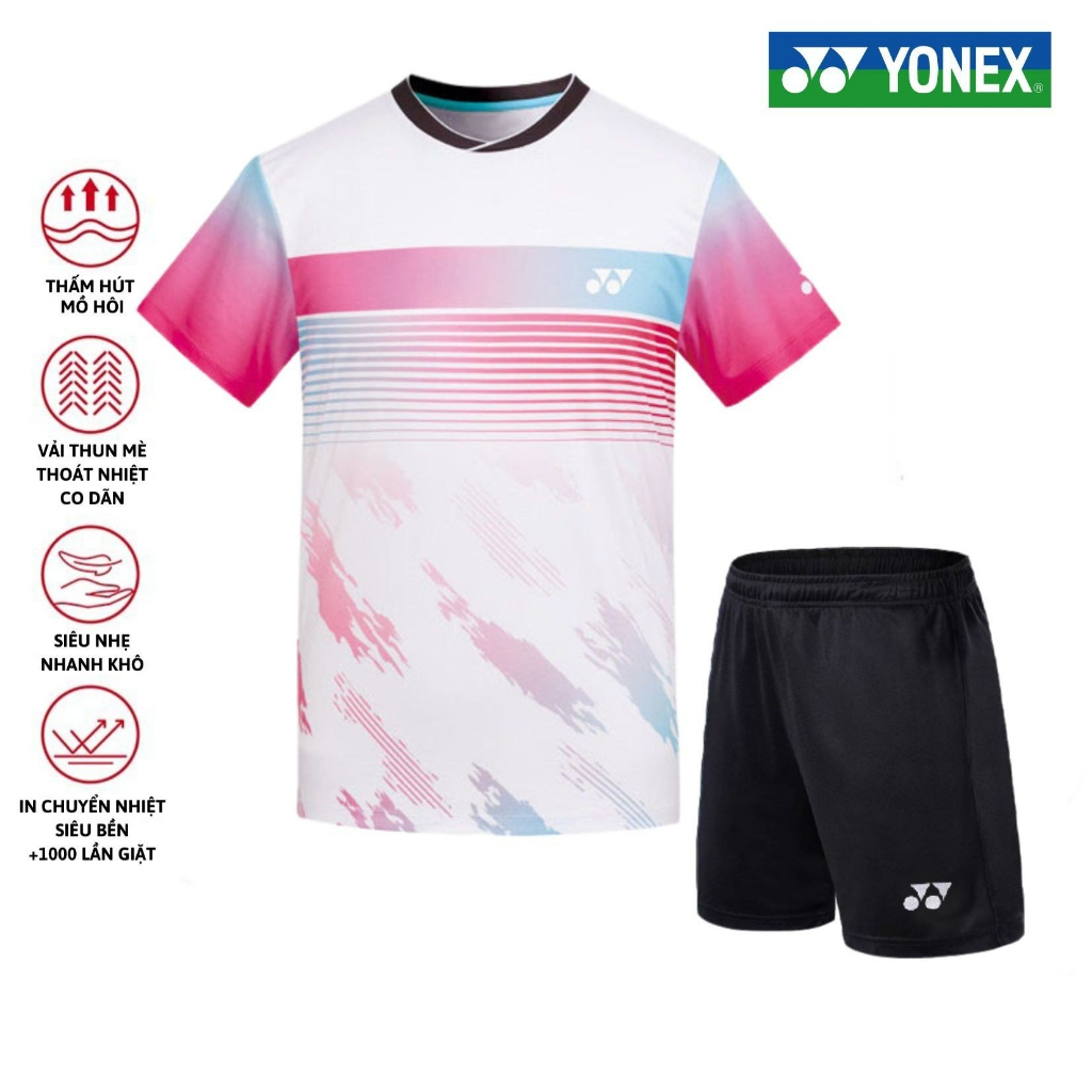 2024 Yonex JERSEY set BAJU 最新款尤尼克斯專業羽毛球羽毛球衫羽毛球訓練比賽用【運動套裝短褲+短