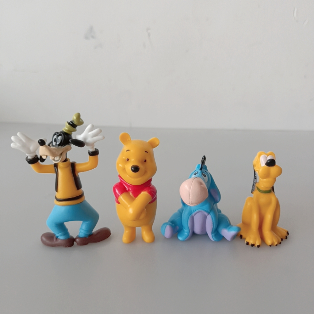 4 件/套 7 厘米動漫我的朋友小熊維尼公仔 PVC 高飛冥王星娃娃公仔模型玩具兒童禮物