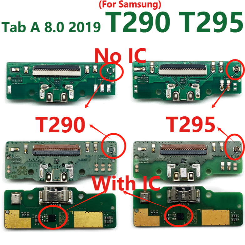 SAMSUNG 適用於三星 Galaxy Tab A 8.0 2019 T290 T295 USB 底座充電器端口充電插