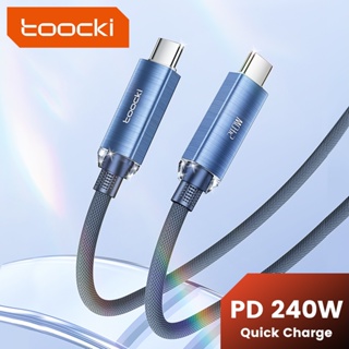 SAMSUNG Toocki 240W C 型轉 C 型電纜 100W 60W USB C 型電纜快速充電水晶鋁電纜適用
