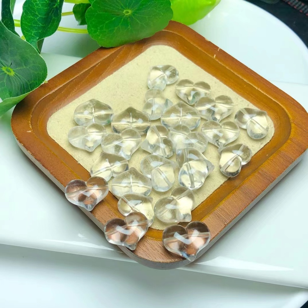 天然 白水晶 屁桃 可愛飾品diy招財配飾簡約百搭禮物