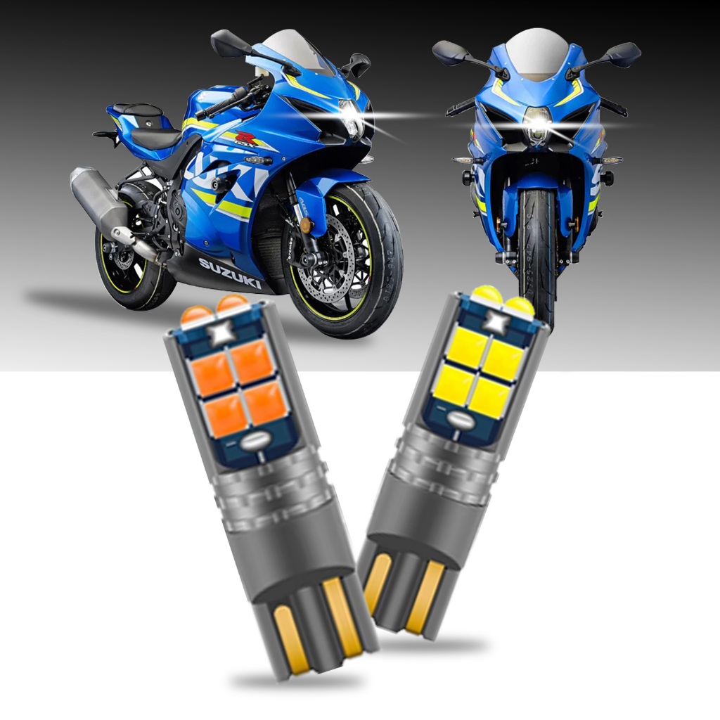 SUZUKI 2 件裝 W5W LED 摩托車位置停車燈適用於鈴木 GSX-R1000 LED 大燈飛行員停車燈 T10