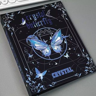 Ohaya丨 鐳射蝴蝶丨 ins硬殼卡冊 蝴蝶效應系列小卡 照片 相簿本 明信片貼紙收納冊活頁收納本 D347