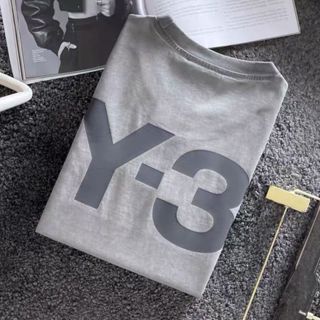 8888時尚品牌休閒inst T恤寬鬆字母印花復古水洗灰淺灰色男士T恤