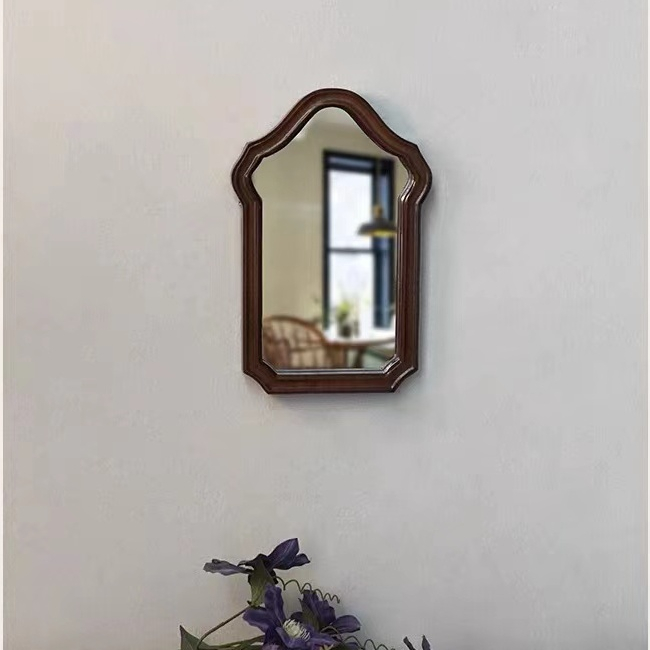 復古巴洛克風格實木鏡子 可掛牆上