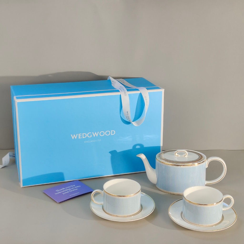 WEDGWOOD高級系列Helia永恆之光 骨瓷咖啡杯碟5件套