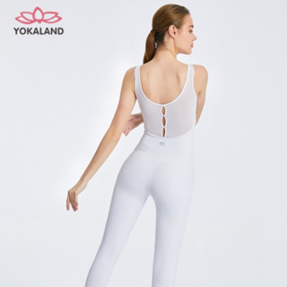 Yokaland 芭蕾舞服 網紗芭蕾無袖空中瑜伽舞蹈長款連身衣TOP016A